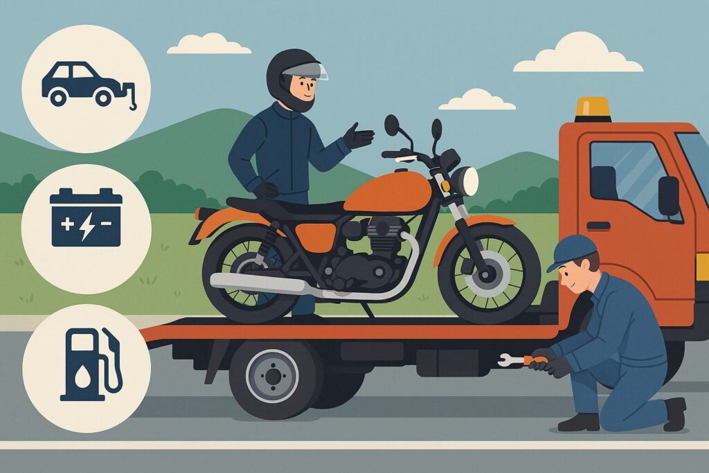 ロードサービスで受けられる主なサービス