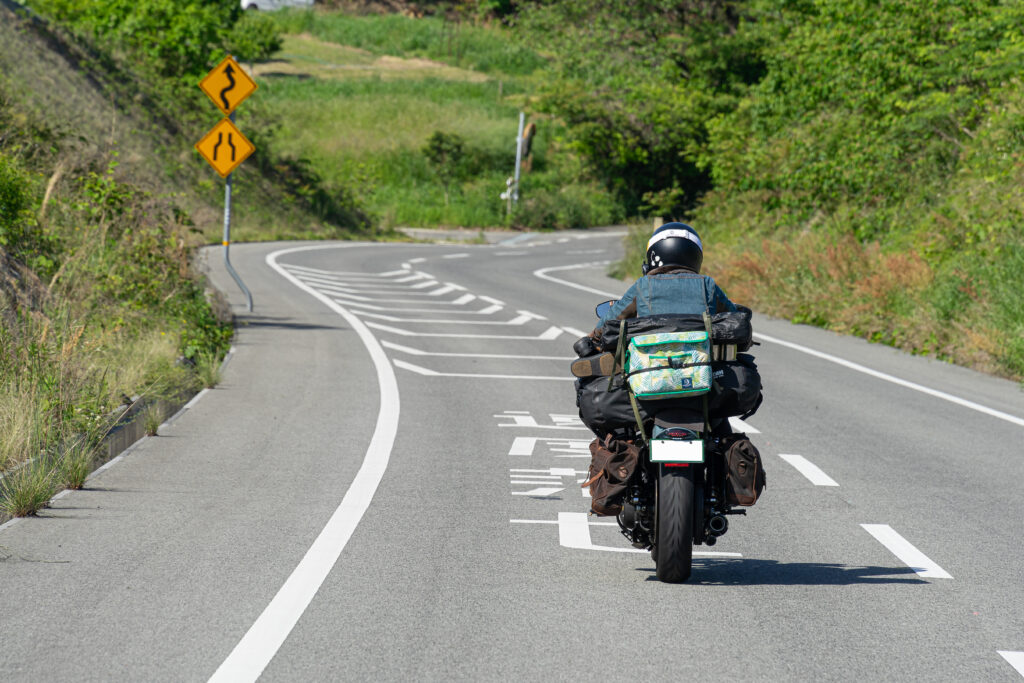 佐野仁井岩屋線(兵庫県道157号線)を走るXL883R