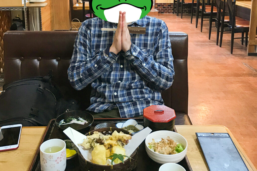 ちゃりこの地ダコの天ぷら定食