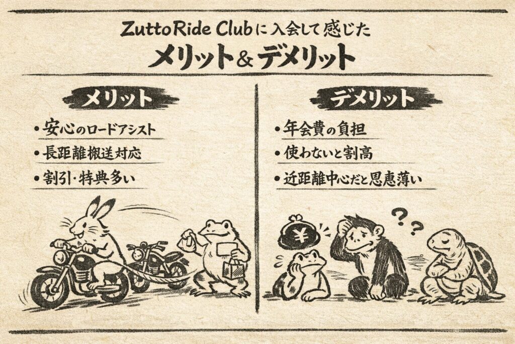 ZuttoRide Clubに入会して感じたメリット&デメリット
