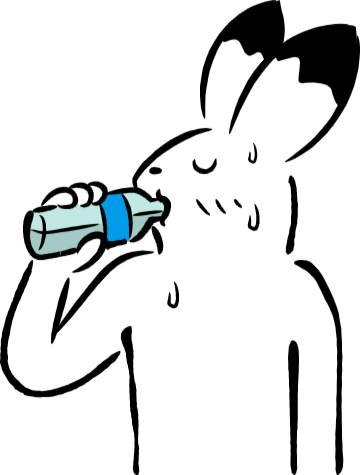 休憩と水分補給はこまめに取る